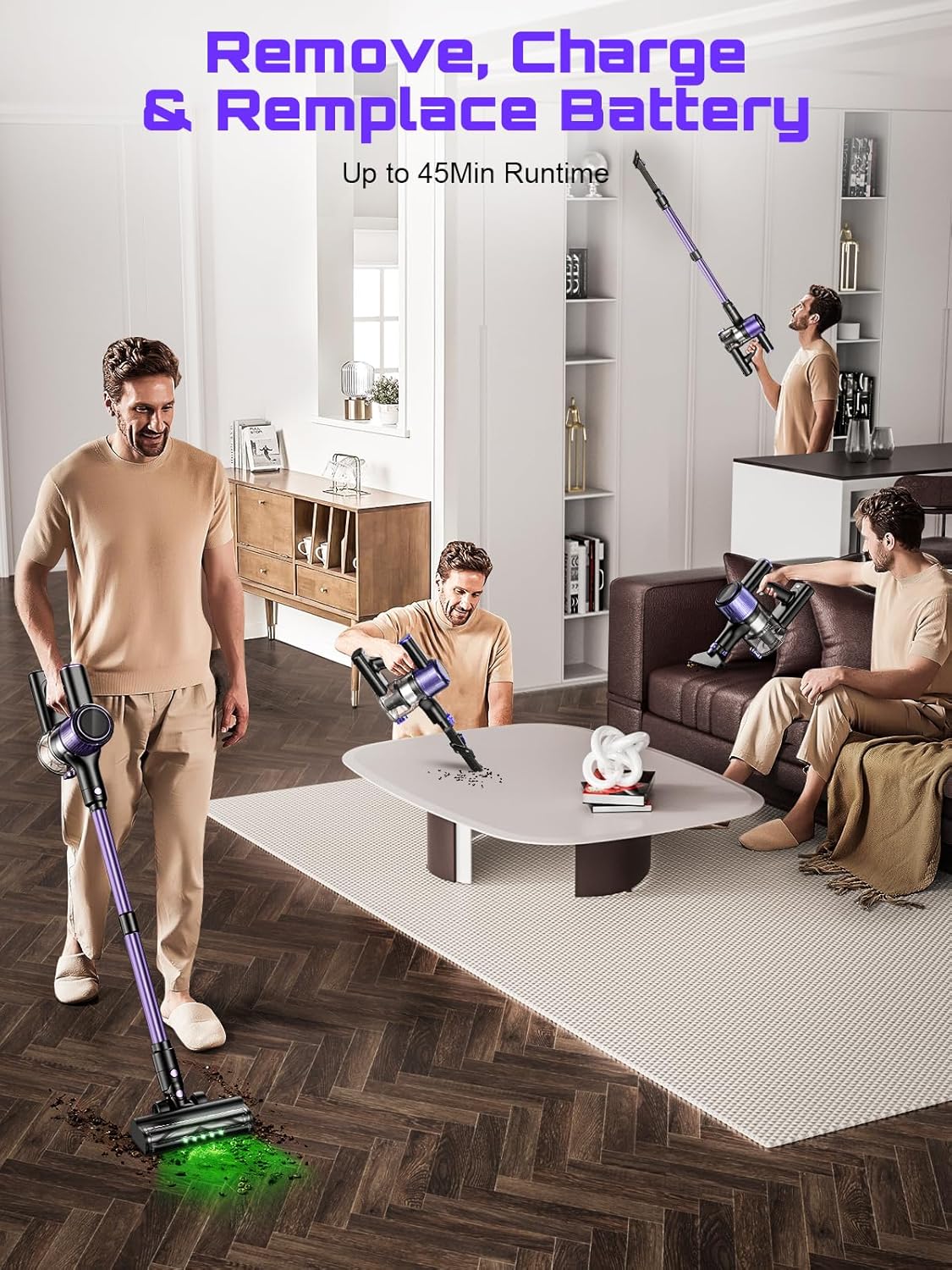 10 In 1 Cordless Vacuum Cleaner with Powerful Suction
