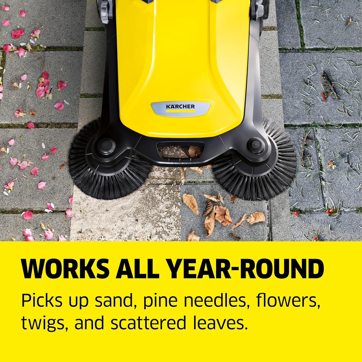 Krcher S 4 Twin Push Sweeper - 268 Inch Width 5 Gallon Capacity