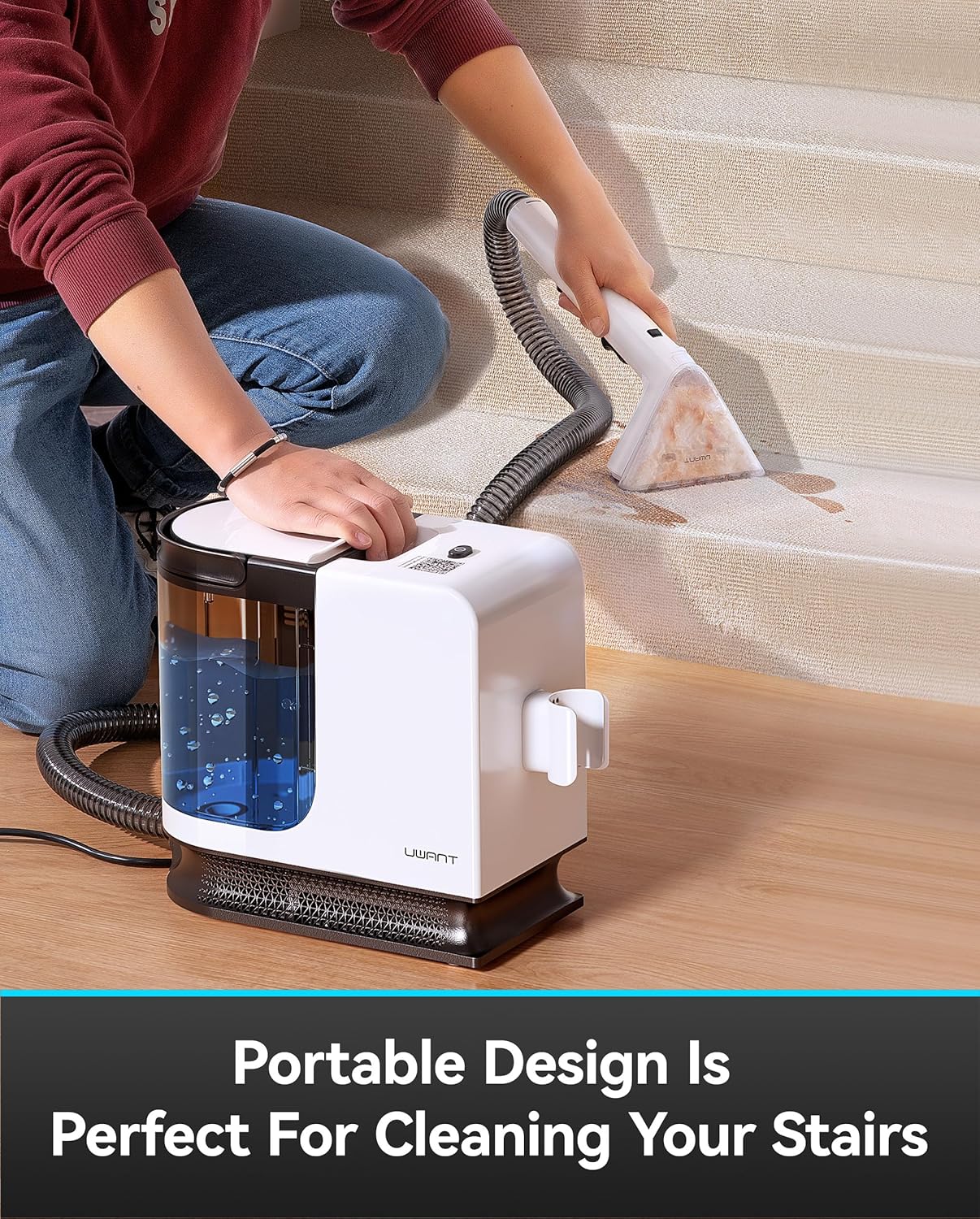 Uwant Portable Carpet Cleaner with 12KPa Suction