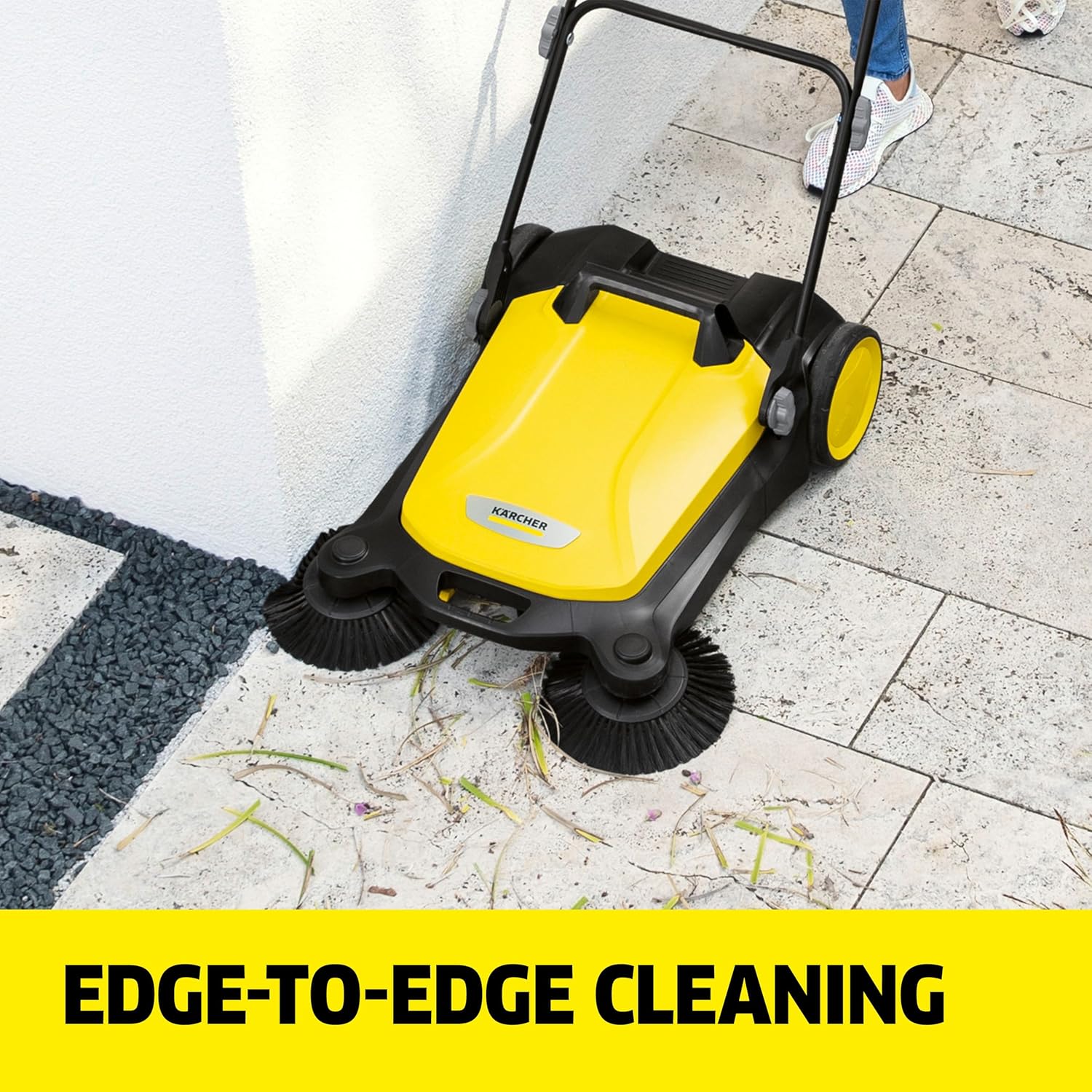 Krcher S 4 Twin Push Sweeper - 268 Inch Width 5 Gallon Capacity