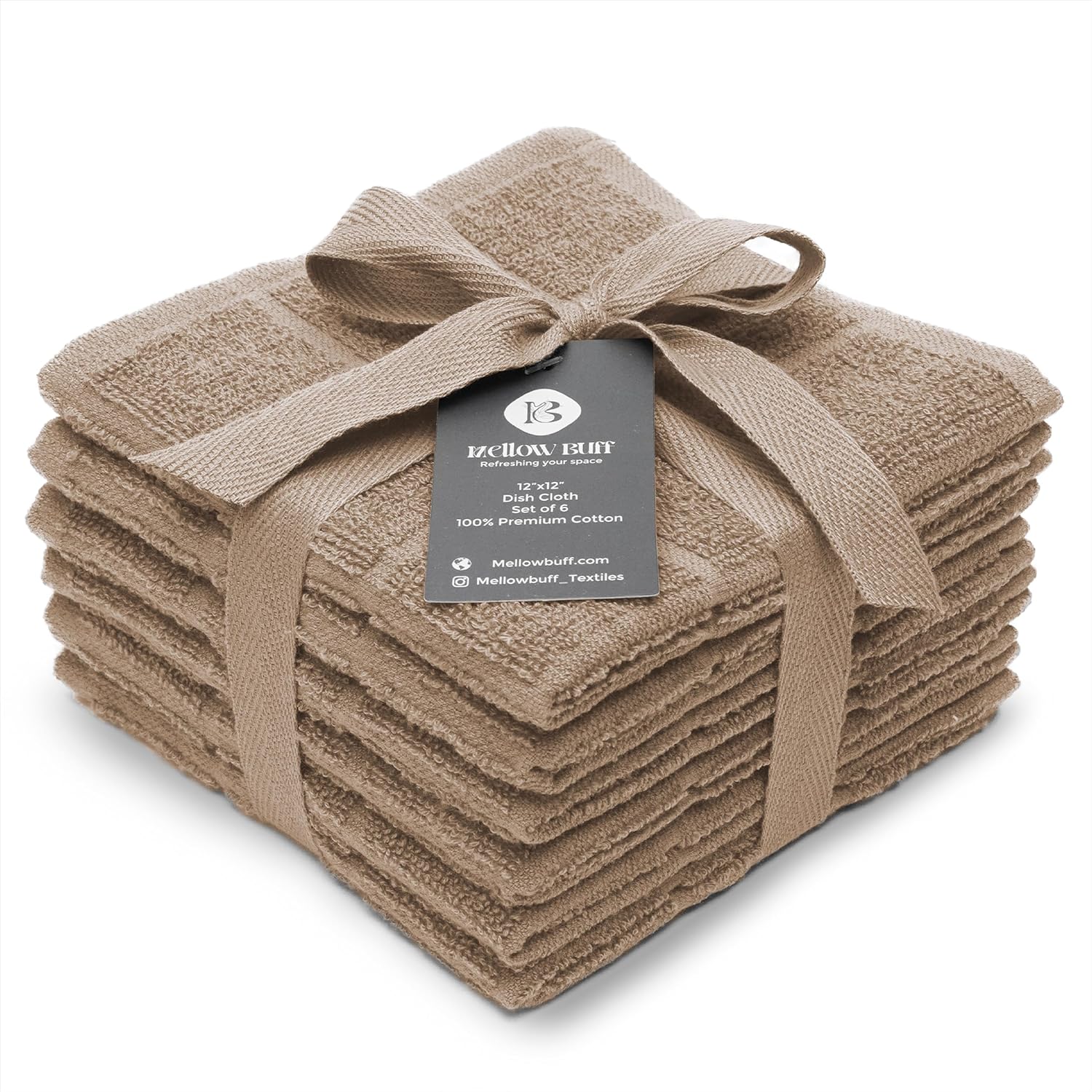 Mellow Buff 100 Cotton Dish Cloths 6 Pack
