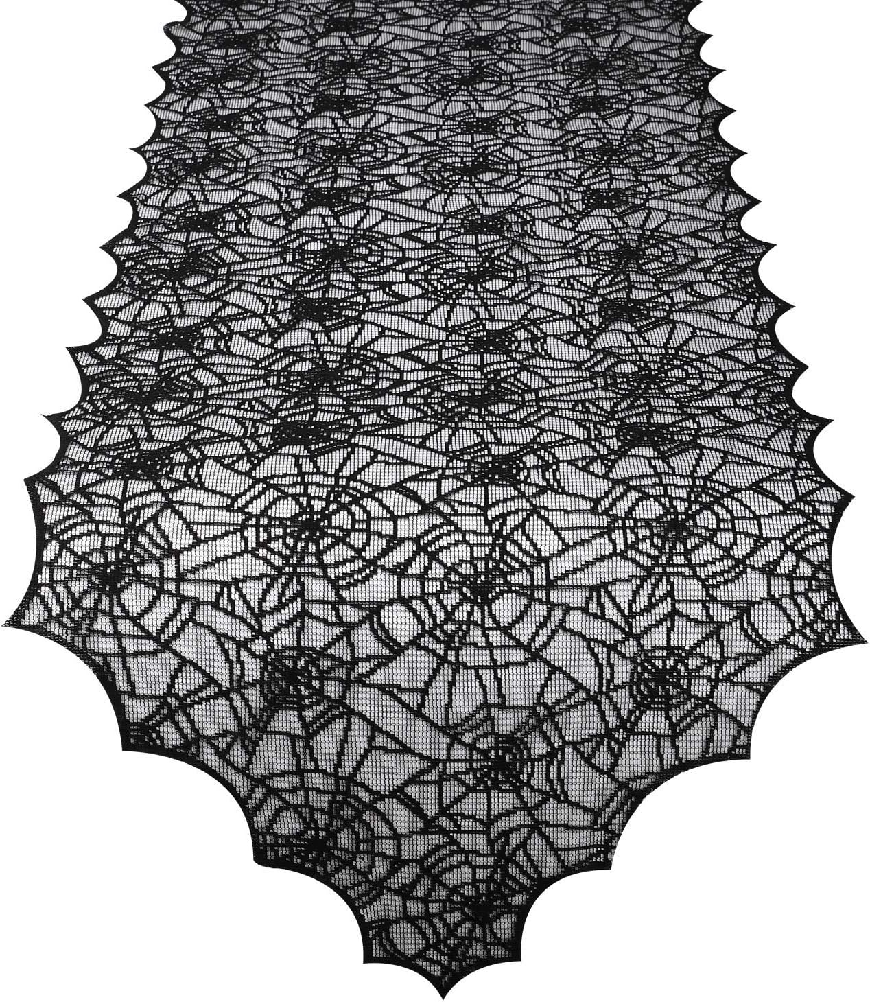 ibohr Halloween Table Runner with Spider Web Design