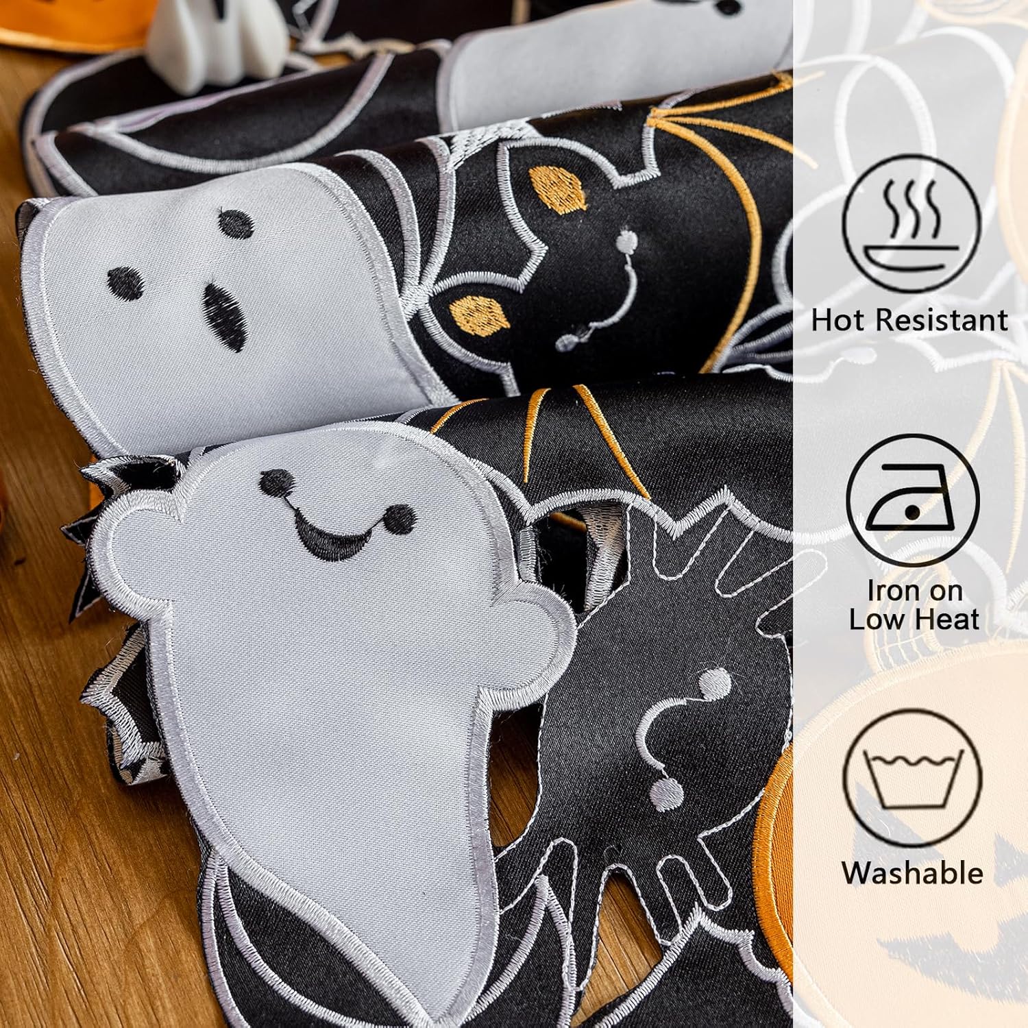 Joyfol Day Halloween Table Runner 14x59 Inch