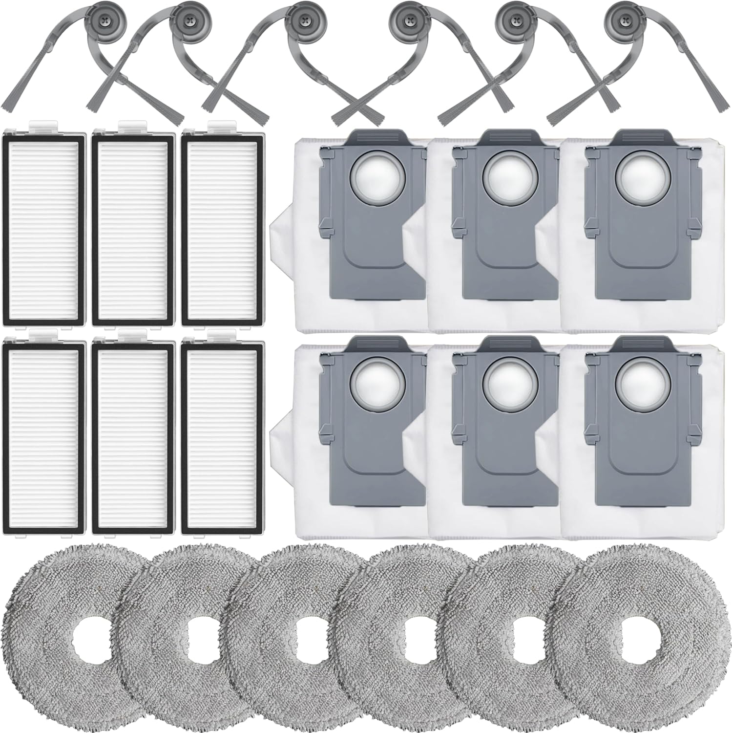 24Pcs Replacement Accessories Kit for Roborock Saros Z70