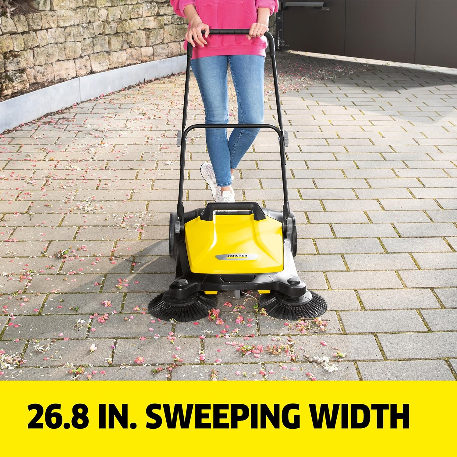 Krcher S 4 Twin Push Sweeper - 268 Inch Width 5 Gallon Capacity