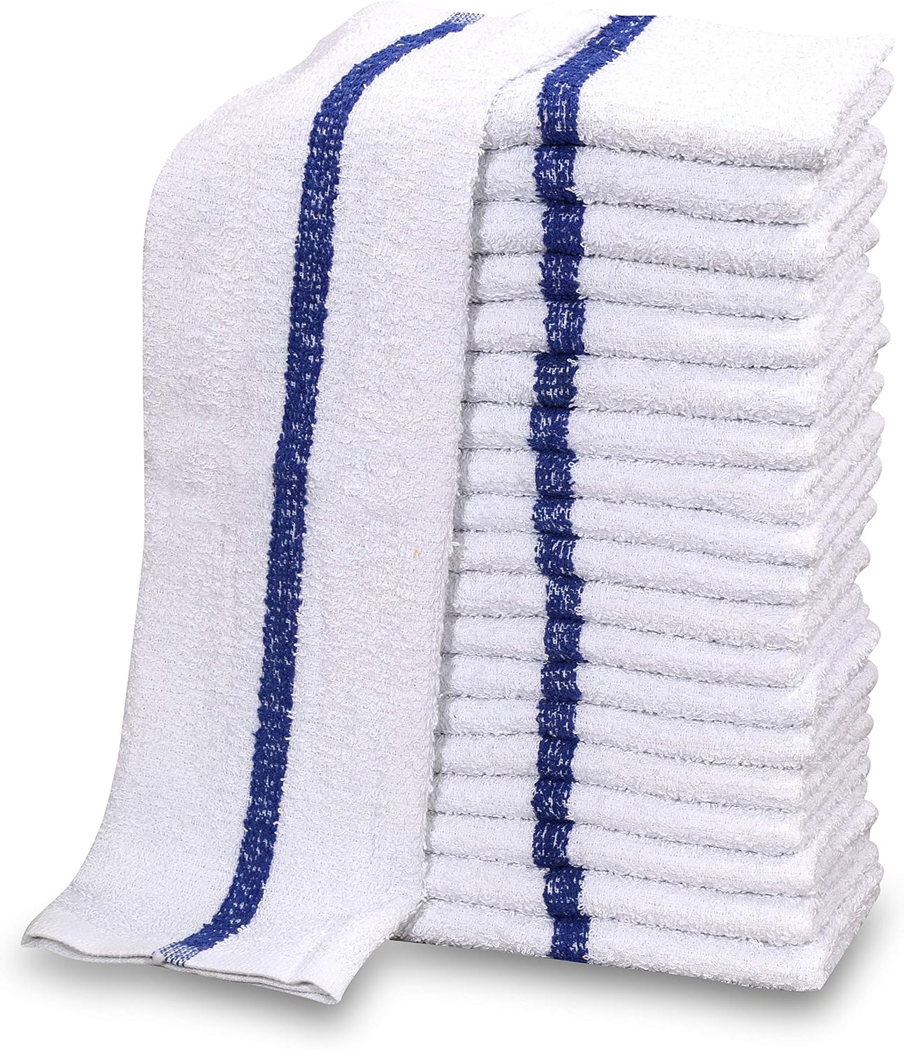 GOLD TEXTILES 12 Pack White Cotton Blend Bar Mops