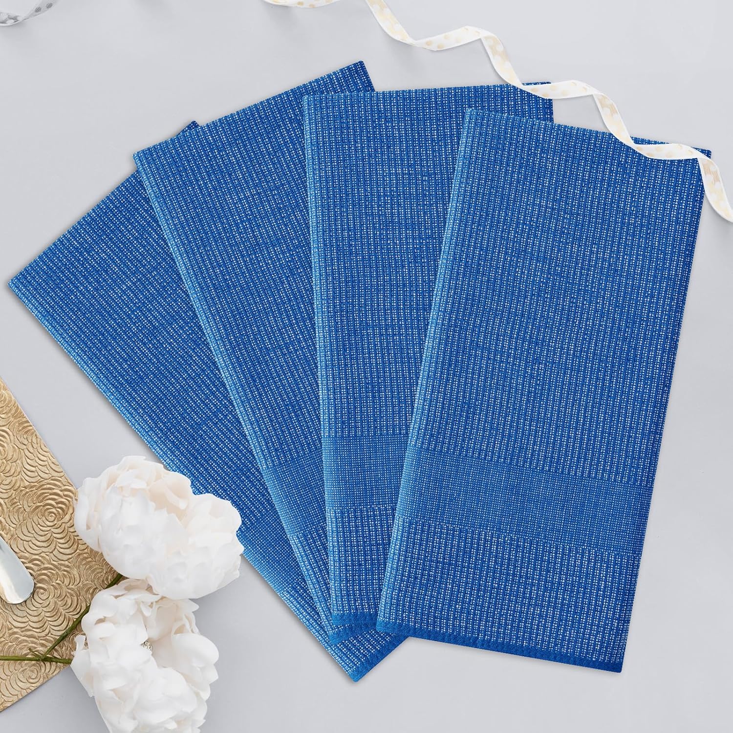Homaxy Premium Kitchen Towels 6 Pack Blueberry