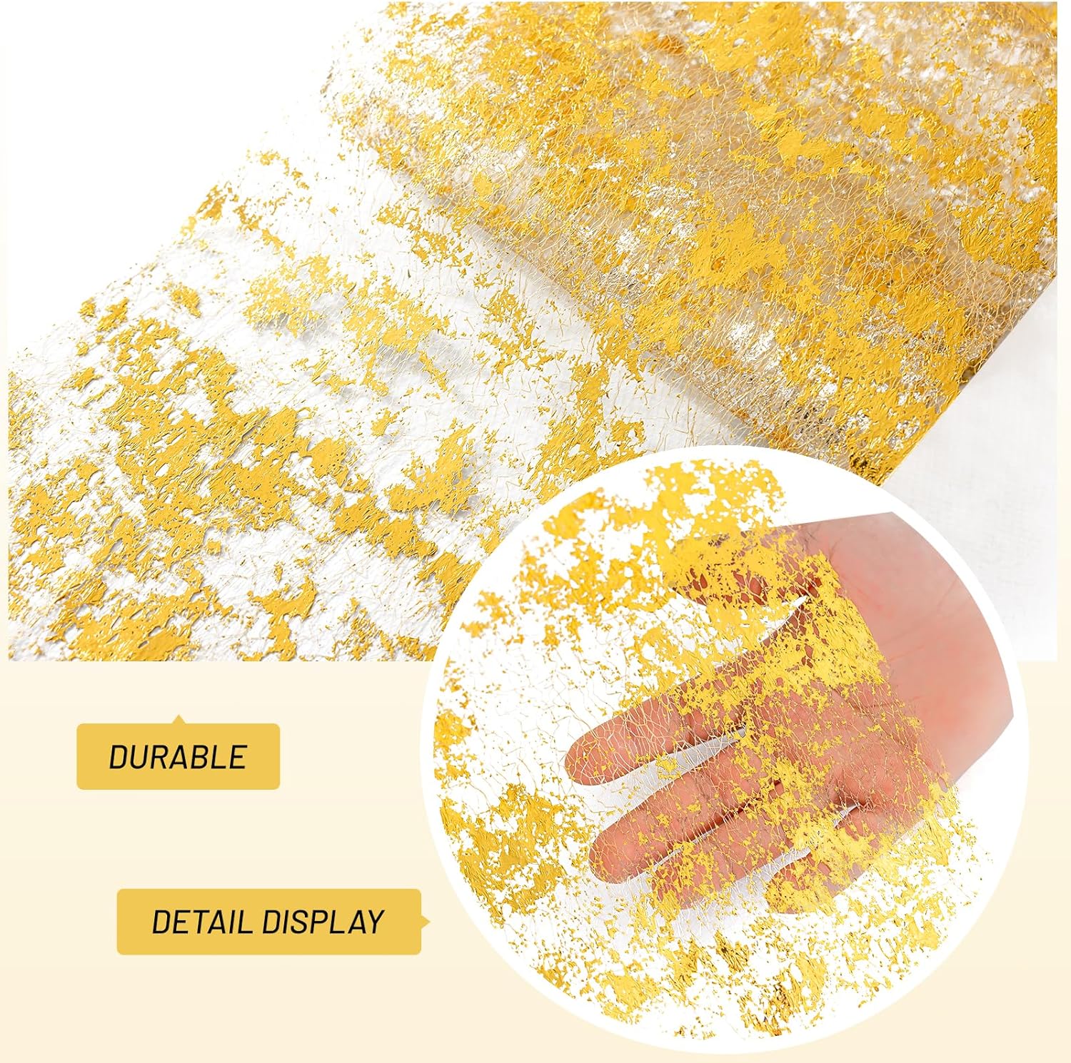 9FT Glitter Gold Table Runner Roll