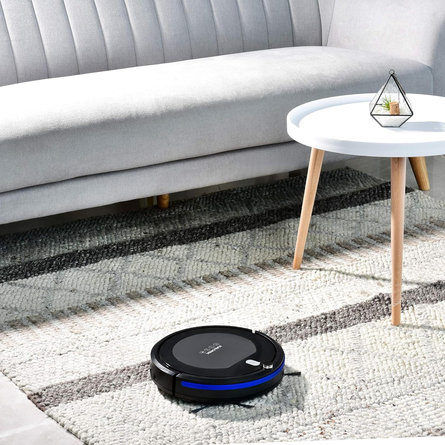 Kalorik Home Ionic Pure Air Rechargeable Robot Vacuum Black Gray