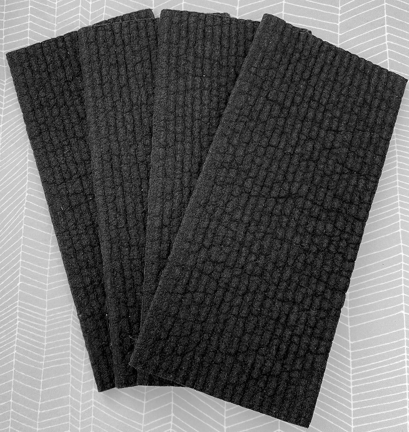 Trendy Tripper Earth-Friendly Reusable Hand Dyed Eco Sponge Cloth 4-Pack Black