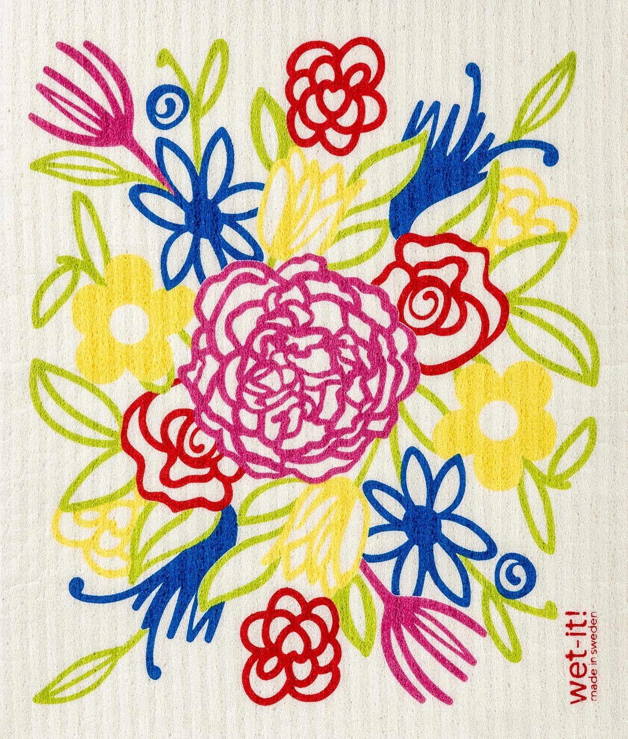 Wet-It Flower Bouquet Swedish Dishcloth